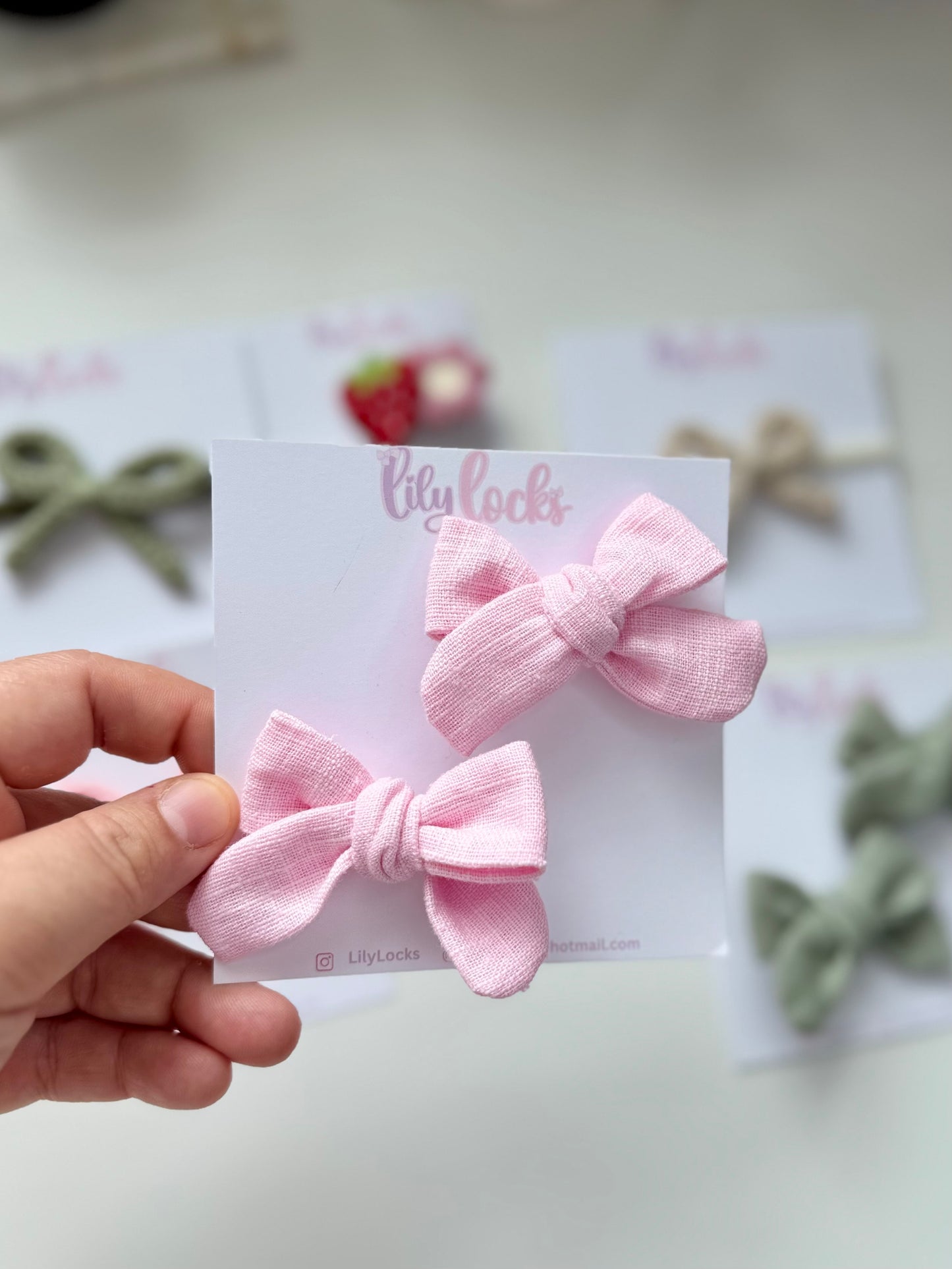 Strik I Pink bow duo