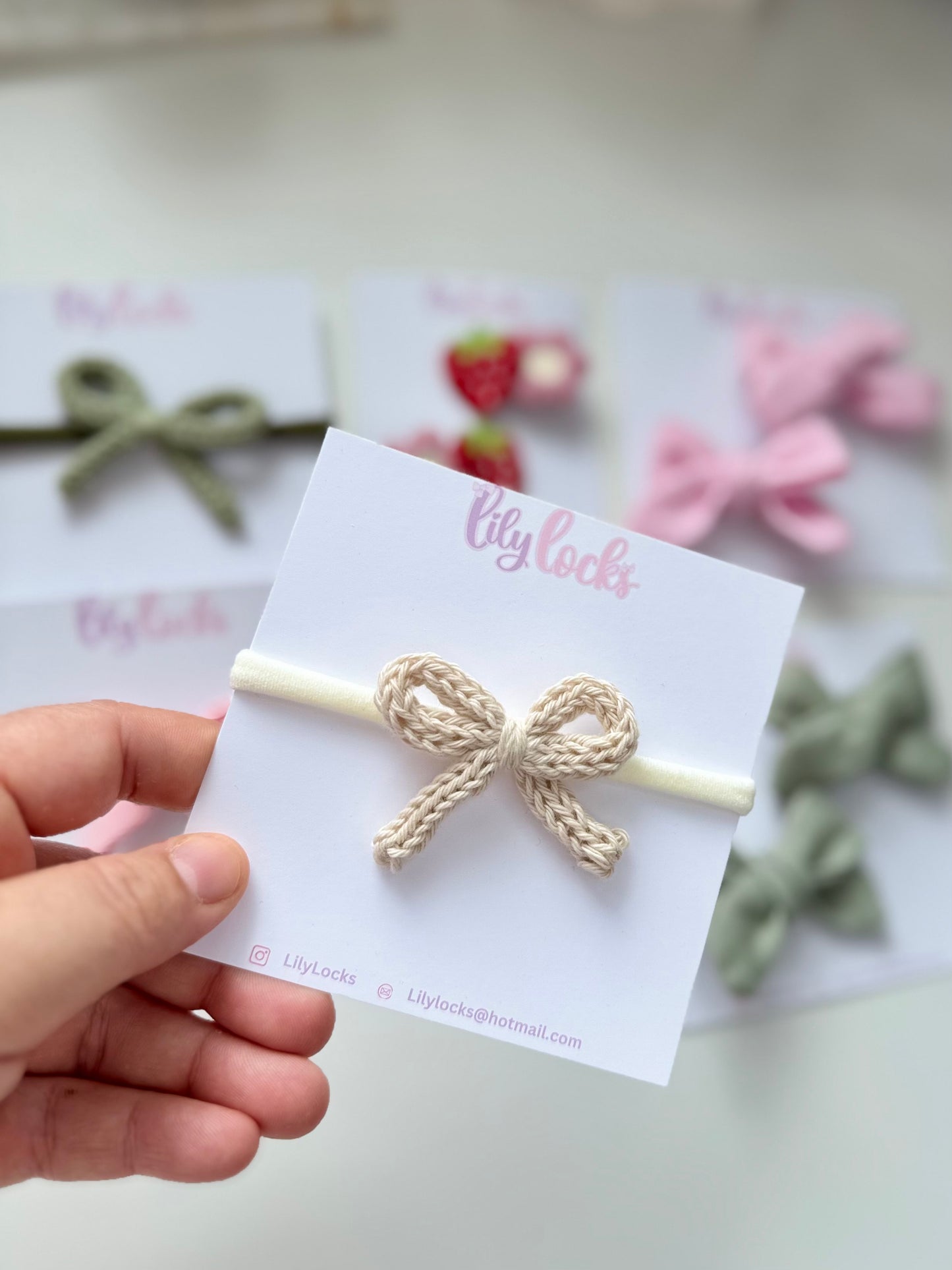 Hoofdband I Oatmeal Bow