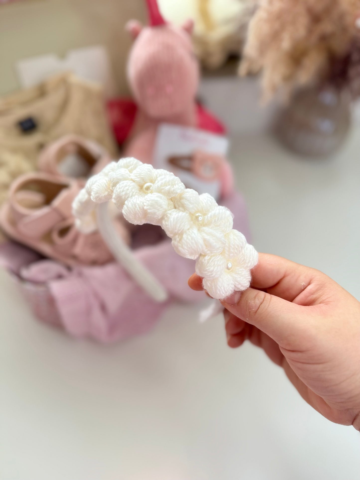 Hoofdband Fleur I Vanilla Cloud