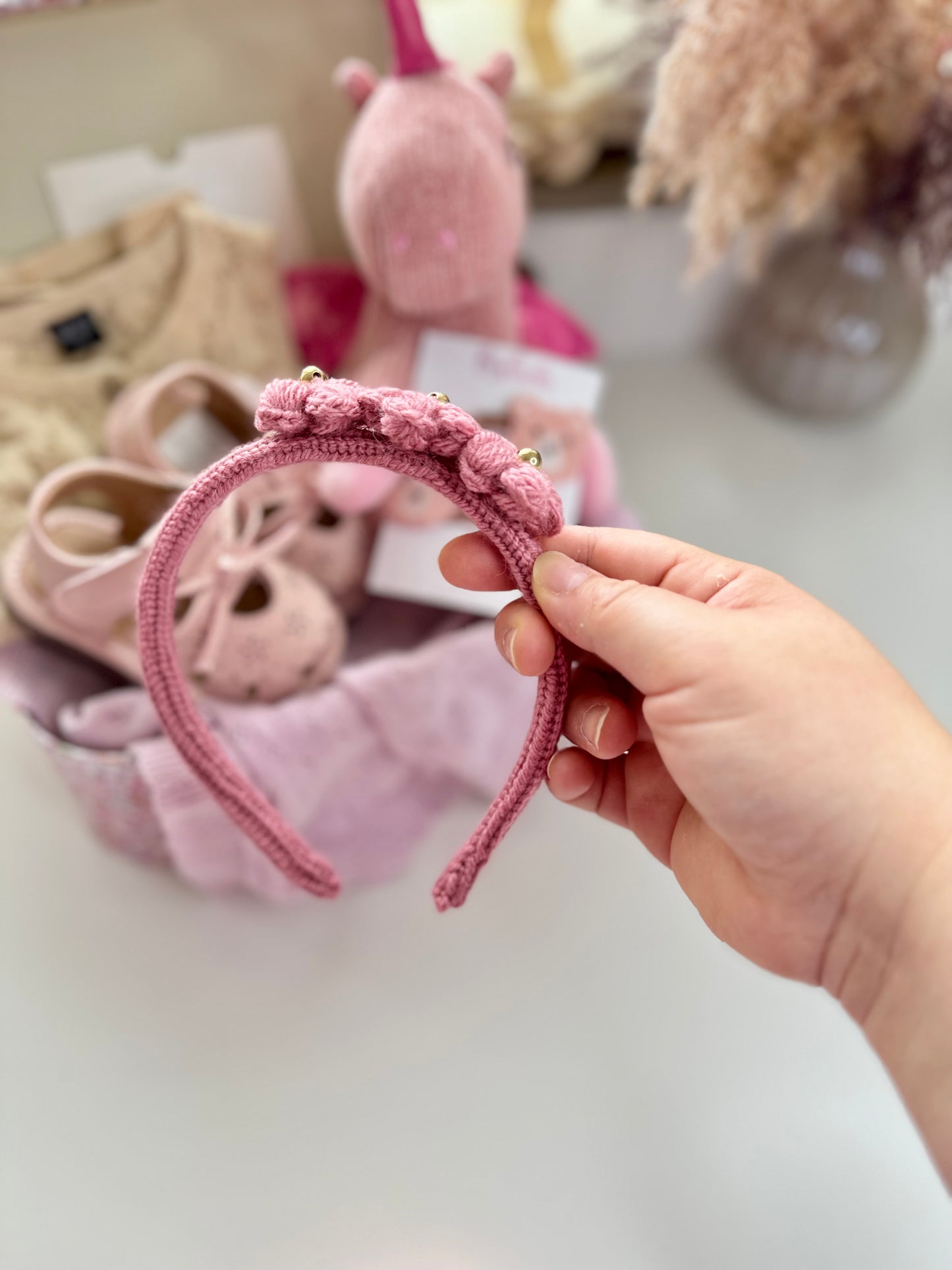 Hoofdband Fleur I Rose Dust